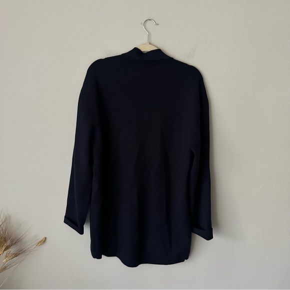 Aritzia Babaton Society Sweater Button Down Collar in Navy Medium - Picture 11 of 13